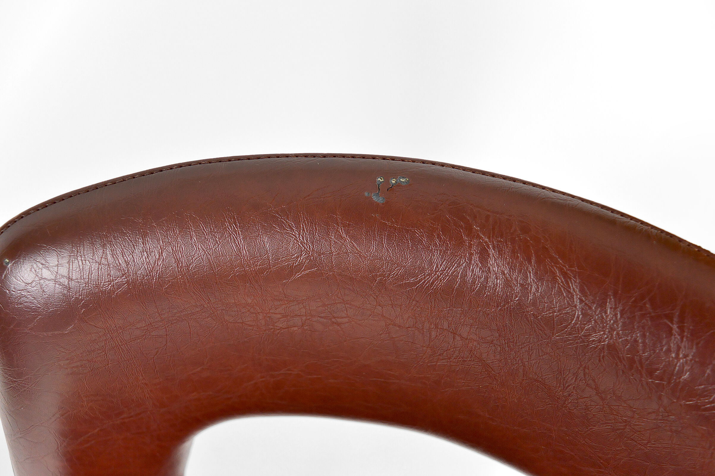 Pair of chairs in chrome and skaï, circa 1960