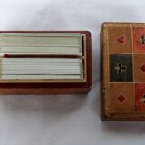 Card game BP Grimaud gilding collection card box leather box bridge