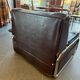 Beka-france convertible armchair in brown leather – chrome structure – 1970s