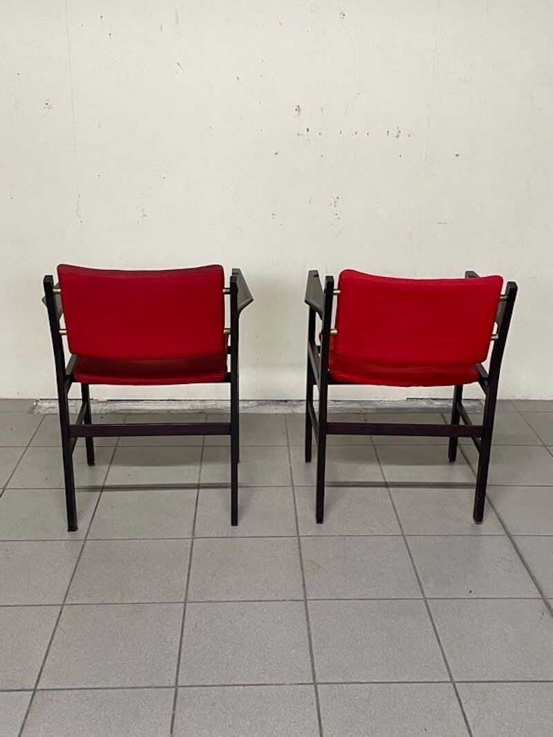 Armchairs with armrests, 1960s, set of 2
