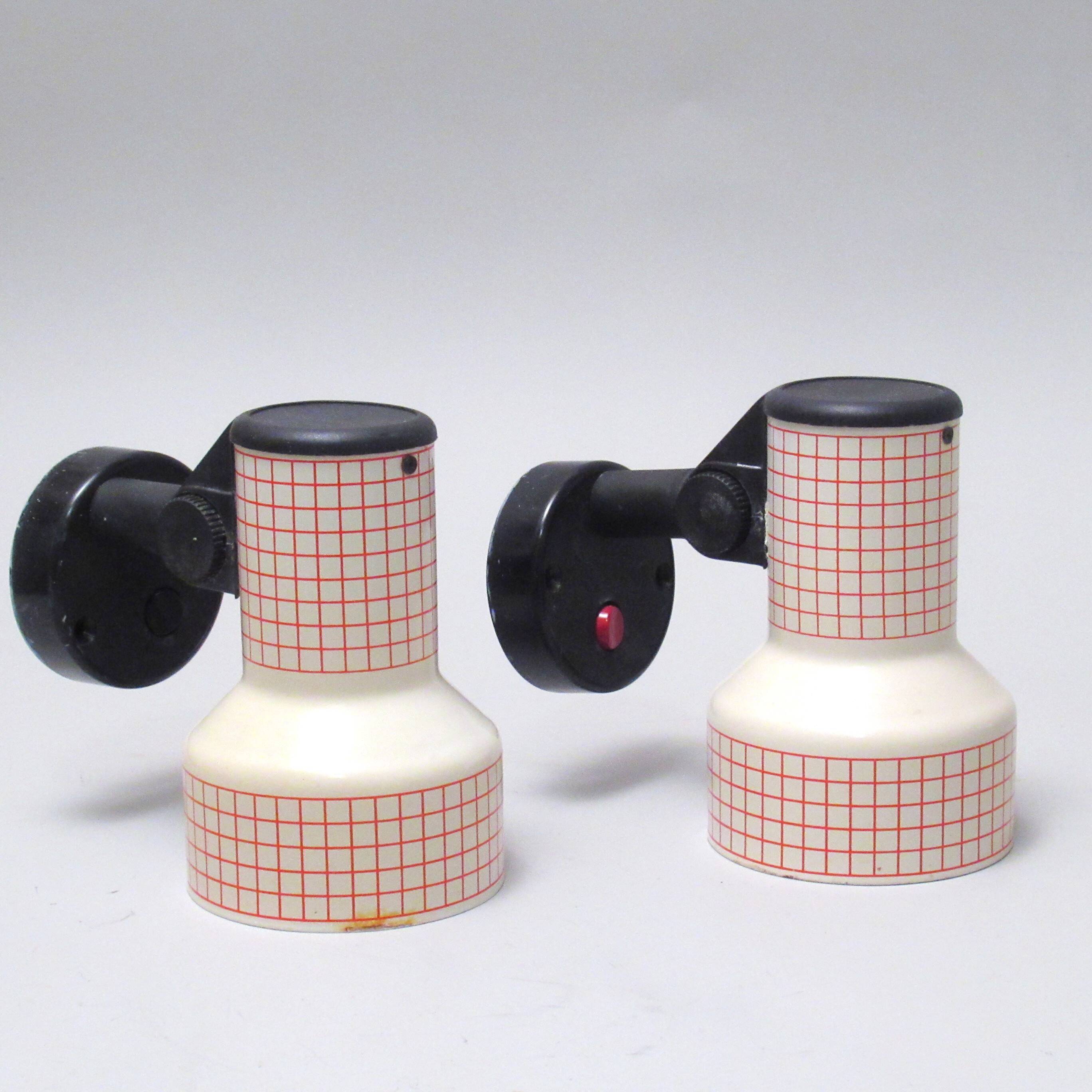 Pair of grid spotlights from the 80s