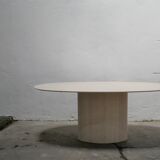 Vintage dining table in travertine by Roche Bobois editions