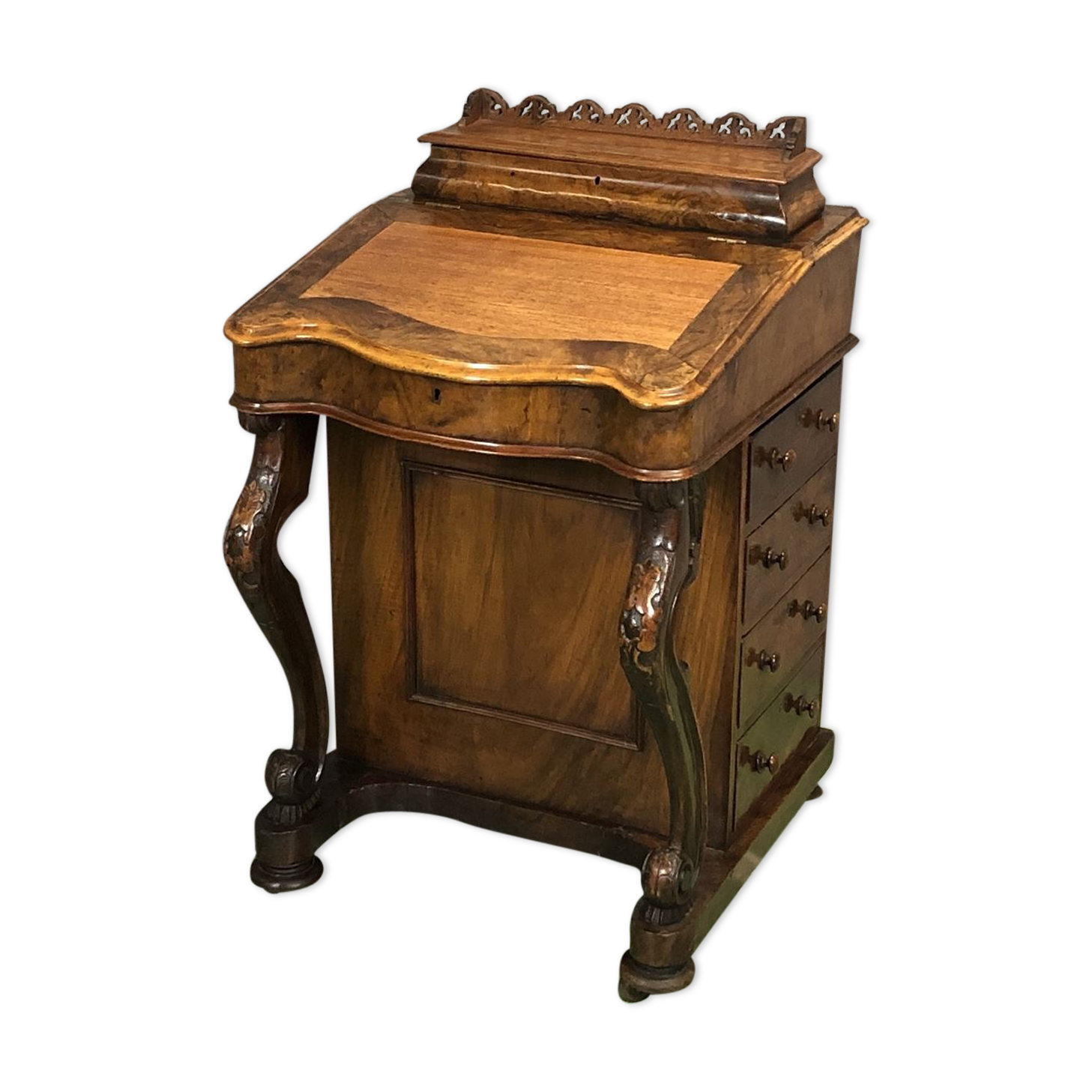 Bureau Davenport Victorien XIXème en noyer