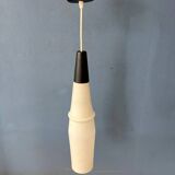 Mid-century long opaline glass pendant light
