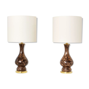 Paire de lampes verre Murano de