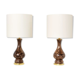 Pair of glass lamps Murano by Vincenzo Nason 1960