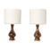 Pair of glass lamps Murano by Vincenzo Nason 1960