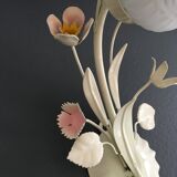Sconce metal flowers shades pastels