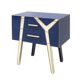 Contemporary Wood and Glass Italian Pair of Bedside Tables
