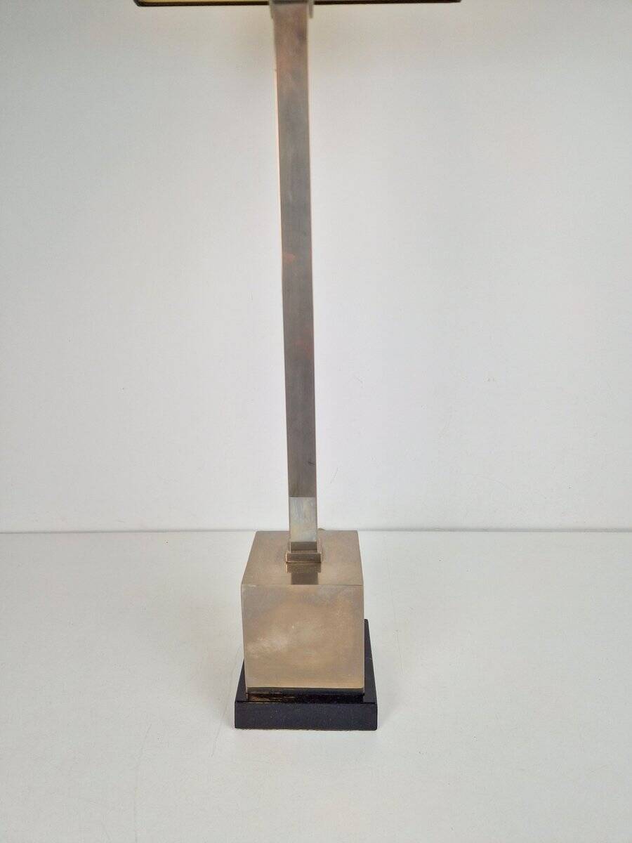 Lampe de table en argent vintage Empire, années 1970
