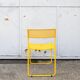 Perforated Metal Yellow Italian Chairs by Flyline, 1970s, Set of 4
