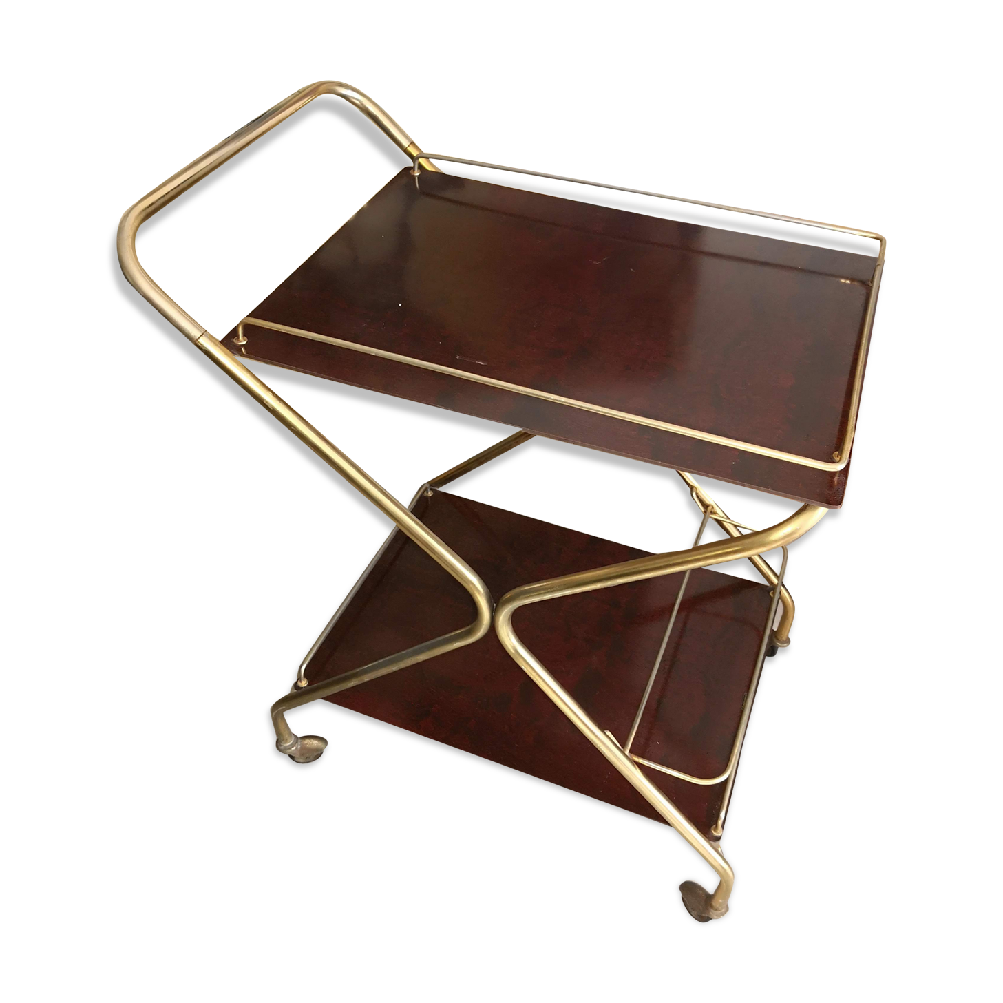 Vintage golden serving table