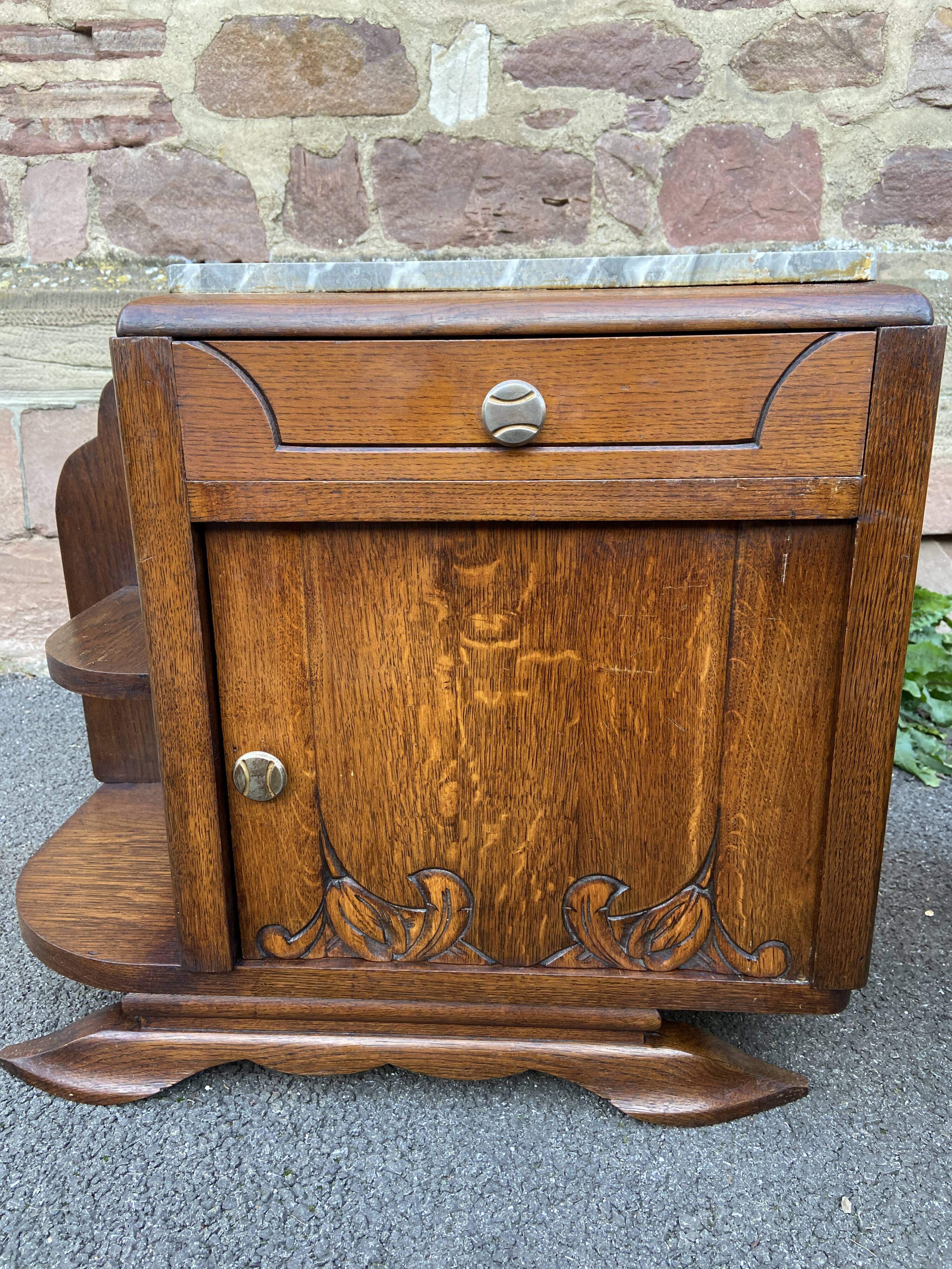 Pair of vintage Art Deco bedside tables 1950s