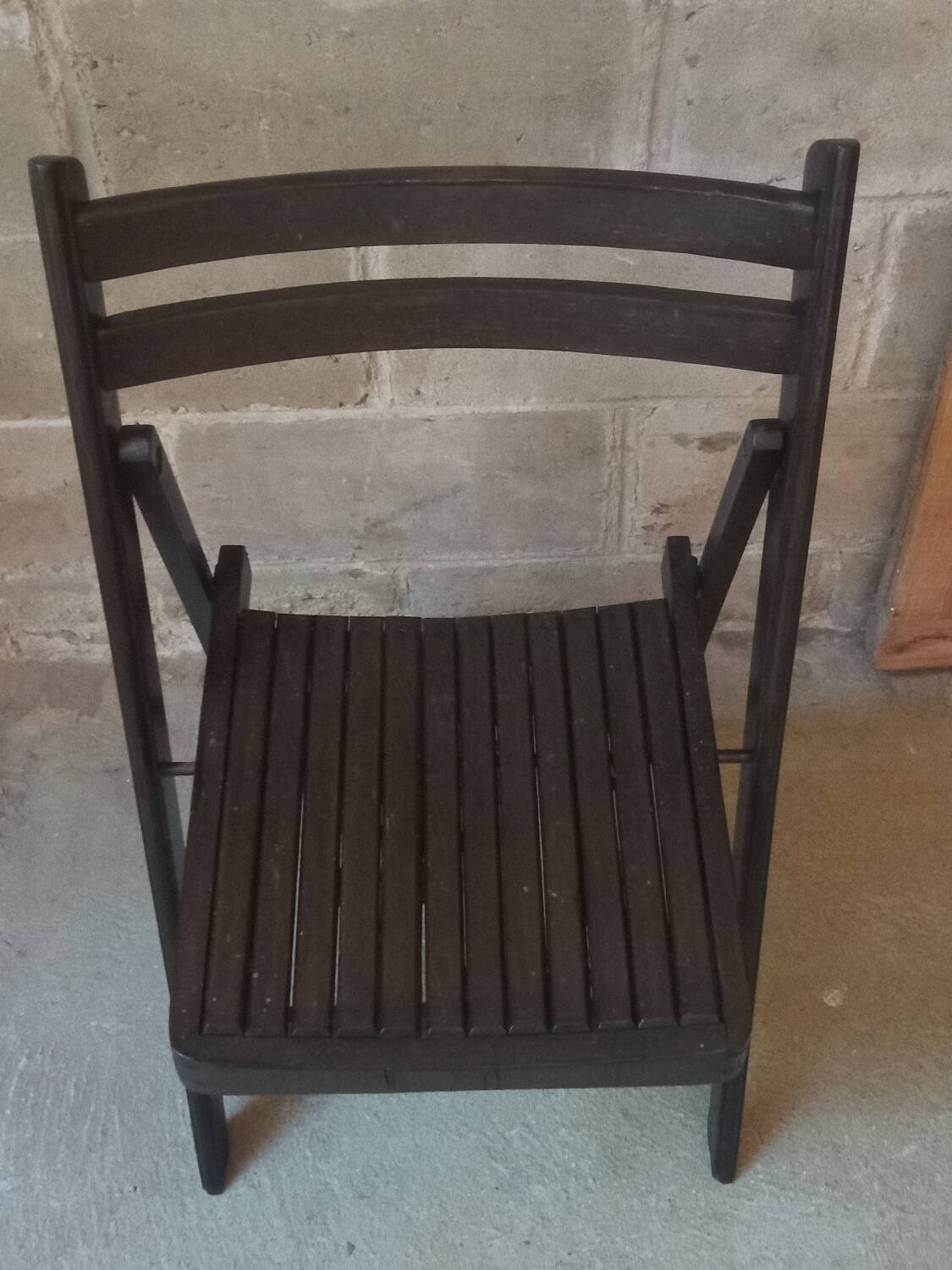 Vintage wooden folding chair