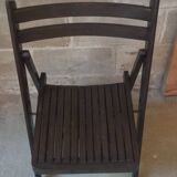 Chaise vintage pliante en bois