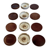 Set of four scandinavian design ashtrays.