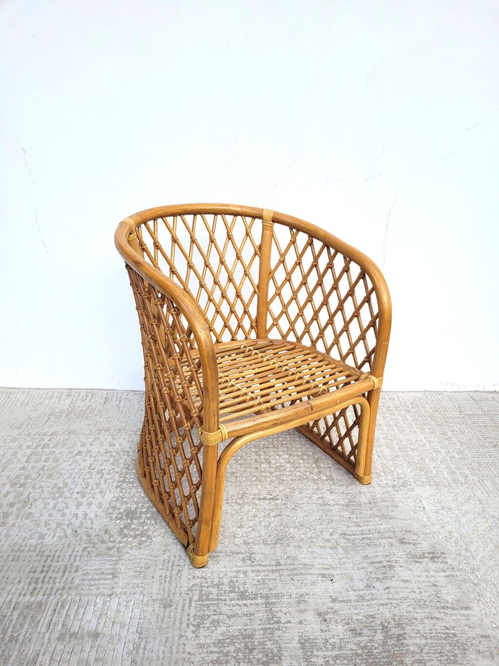 1970s adult rattan armchair