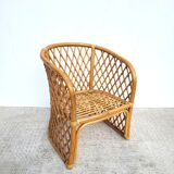 1970s adult rattan armchair