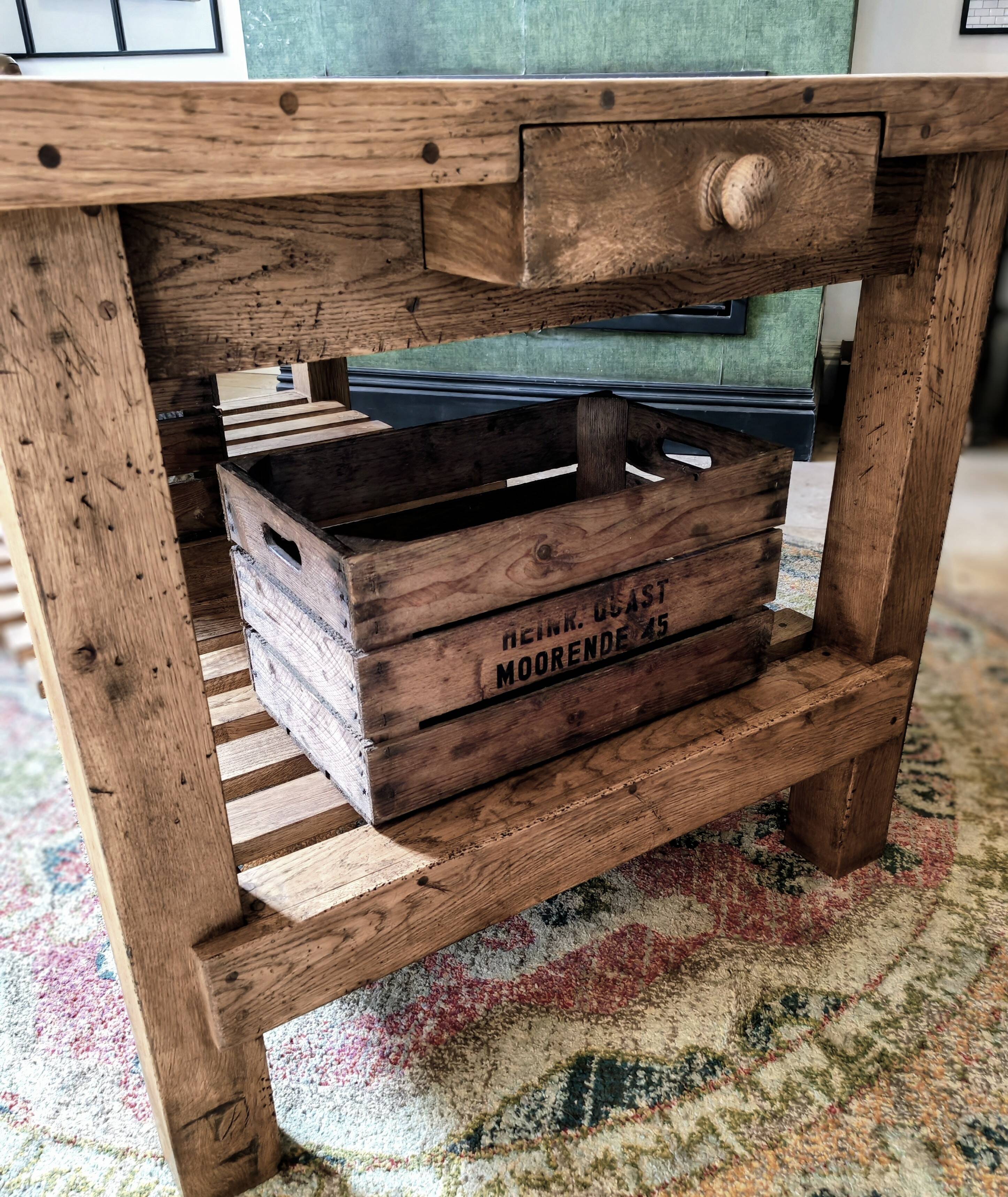 XXL solid oak kitchen island/worktop 180 x 105
