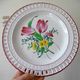 Kg luneville "réverbère" 2 pierced flat plates earthenware flowers ø 25 cm