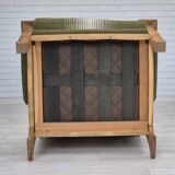 1970s, Danish armchair, original condition, wool, solid oak wood.