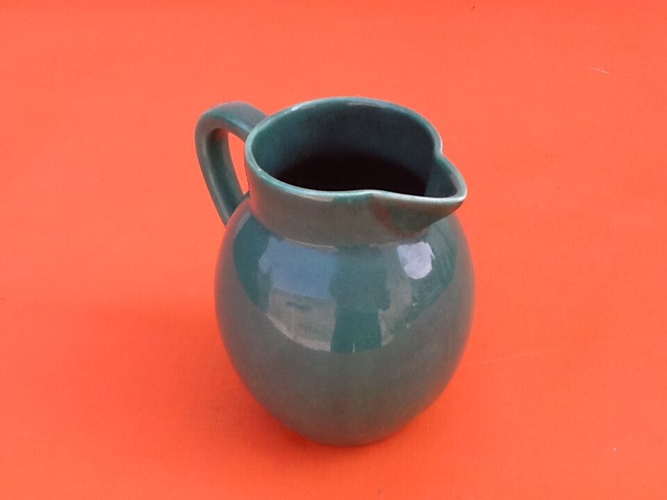 1950s glazed ceramic pitcher