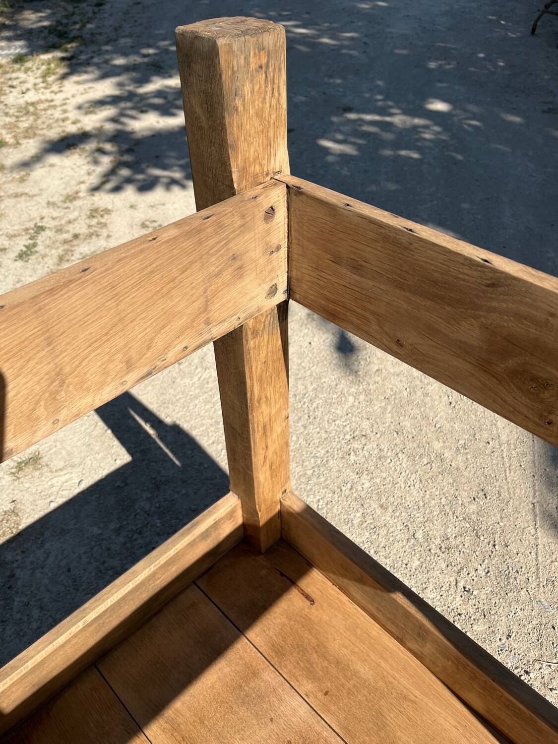 Small workbench made of solid oak