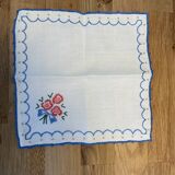 Serviettes à thé brodée main France lot de 4