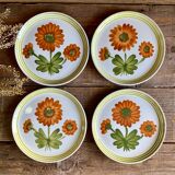 4 sarreguemines and digoin dessert plates