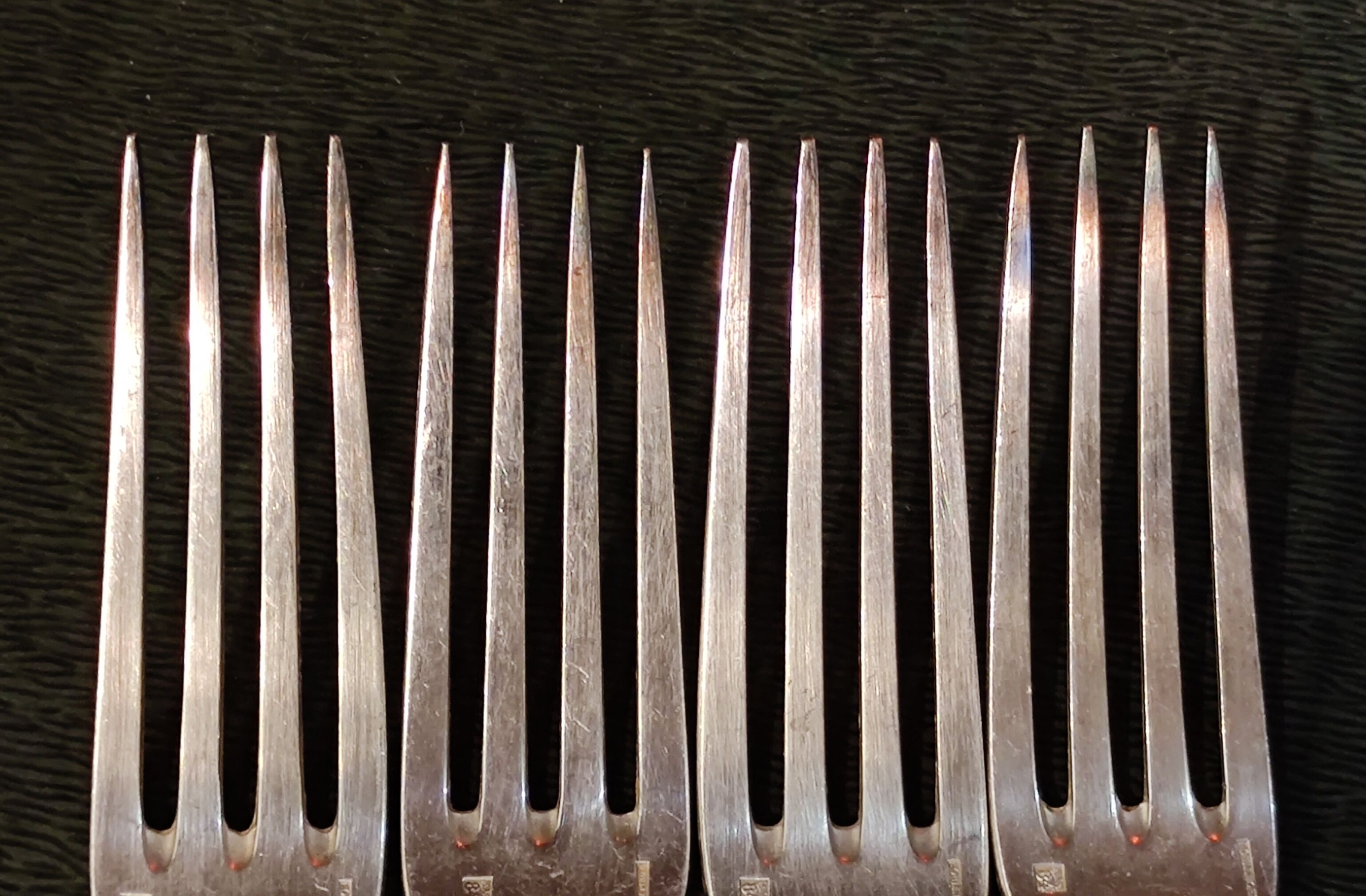 Old housewife 37 pieces silver metal/silverware boulenger