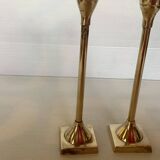 Pair of brass candlesticks