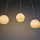 Art Deco pendant/lamp in pink speckled glass (2 available)