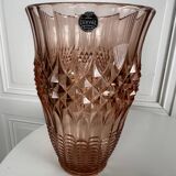 Art Deco Glass Vase Val Saint-Lambert model Thémis, Luxval collection, 1930s