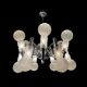 Chrome space age sputnik glass chandelier, 1970s