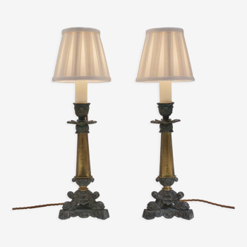 Paire de lampes de table françaises du XIXème siècle
