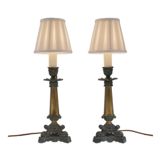 Paire de lampes de table françaises du XIXème siècle