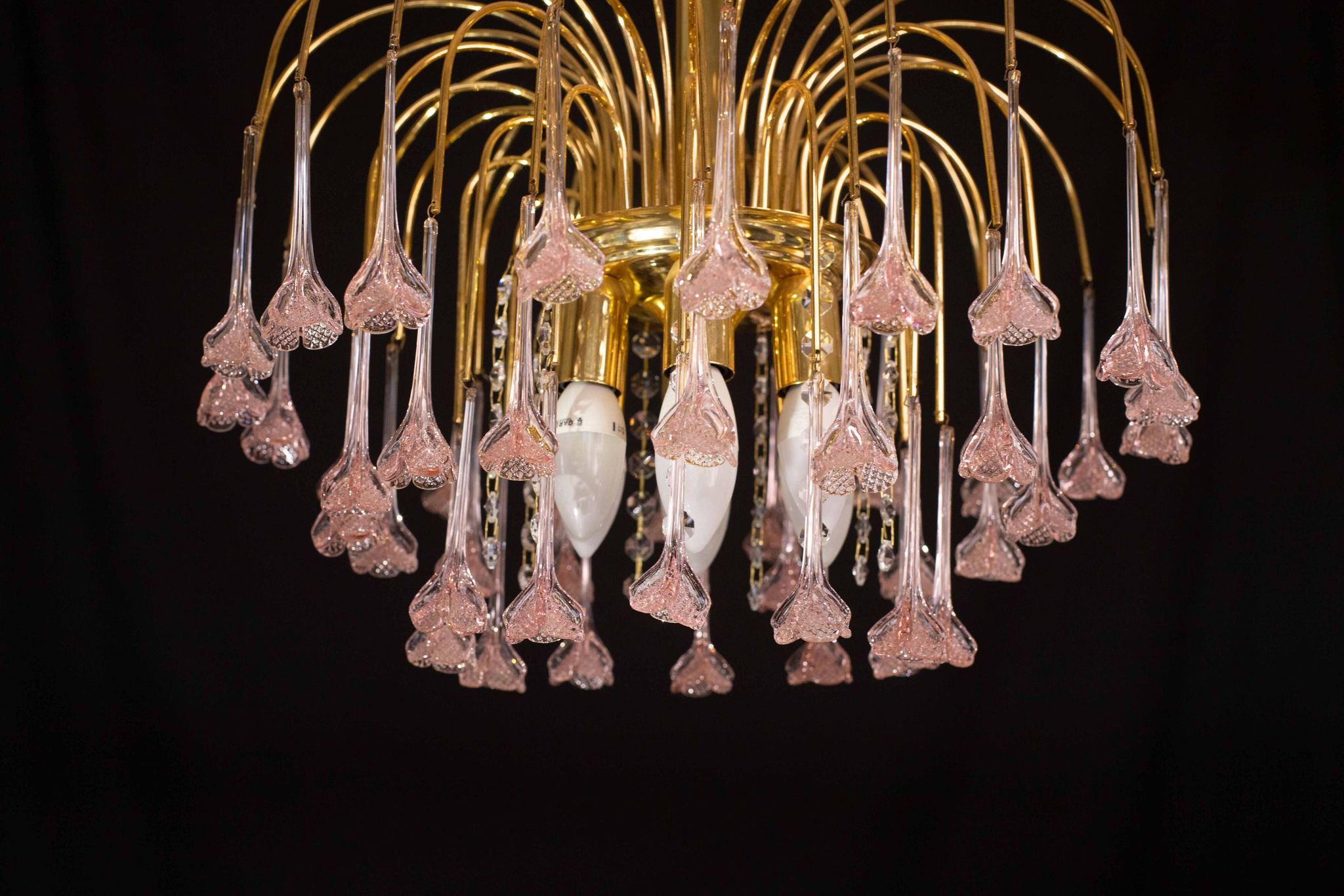 Meryl Streep, Pink Murano pendant Flowers Chandelier, 1970s