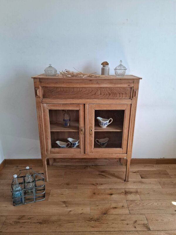 Joli haut de buffet vitrine esprit campagne