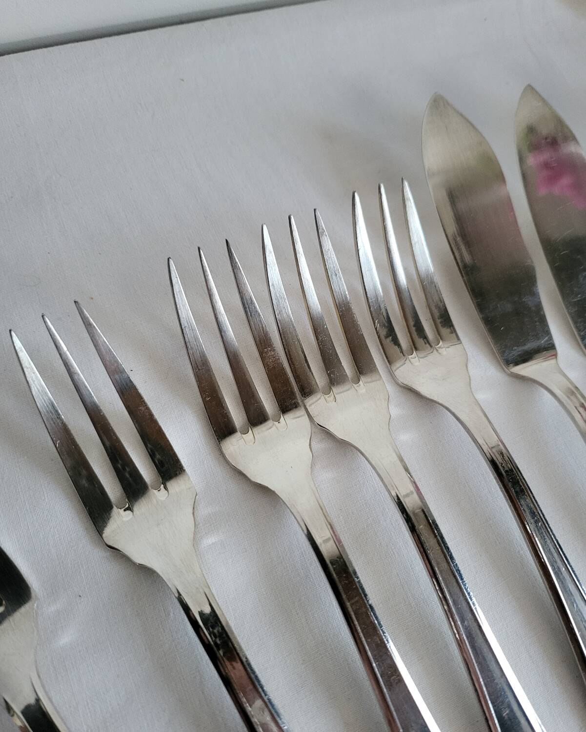 SFAM 6 Silver-Plated Fish Cutlery Sets, 12 Pieces