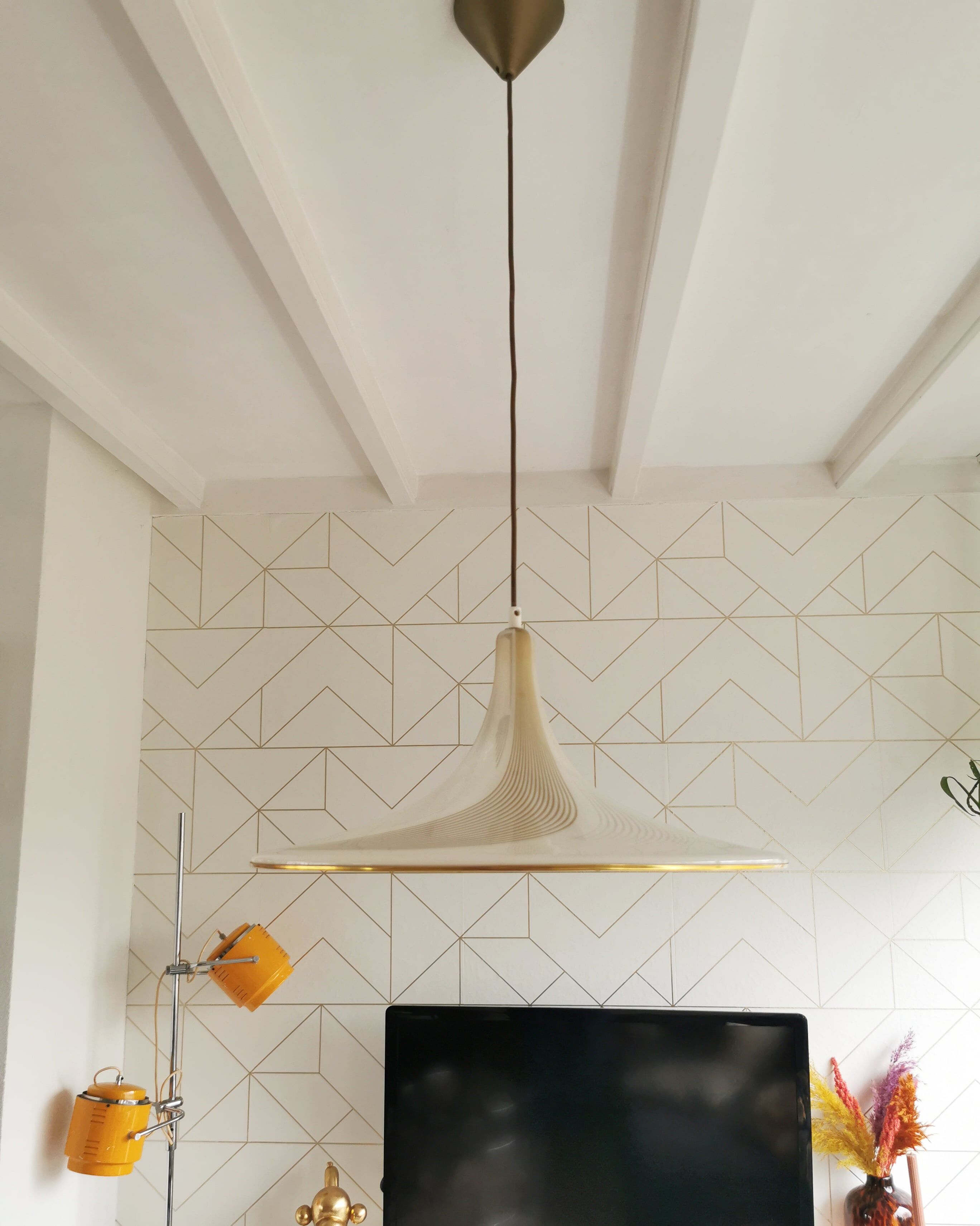 Hollywood Regency pendant light, '70s