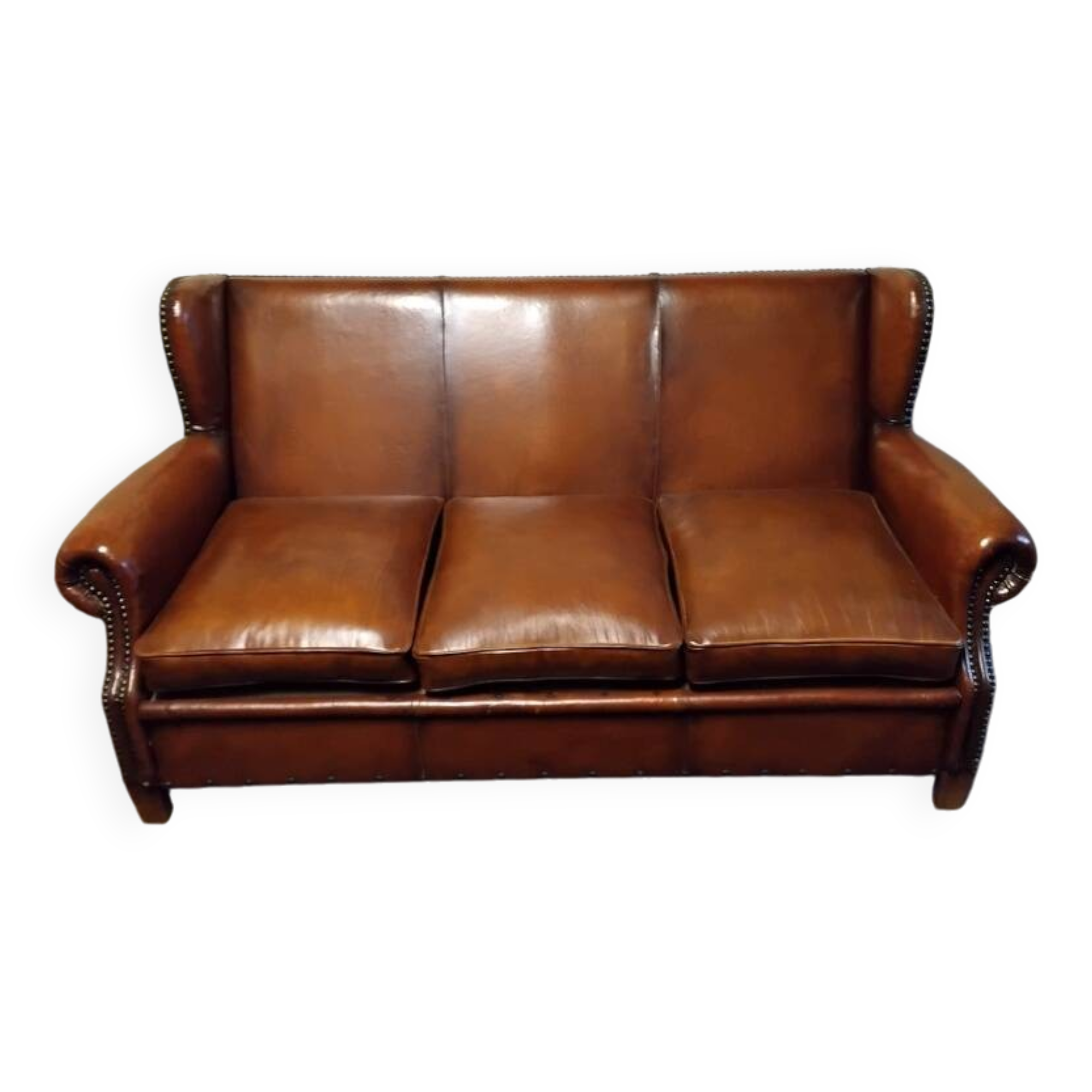 Wingback club sofa