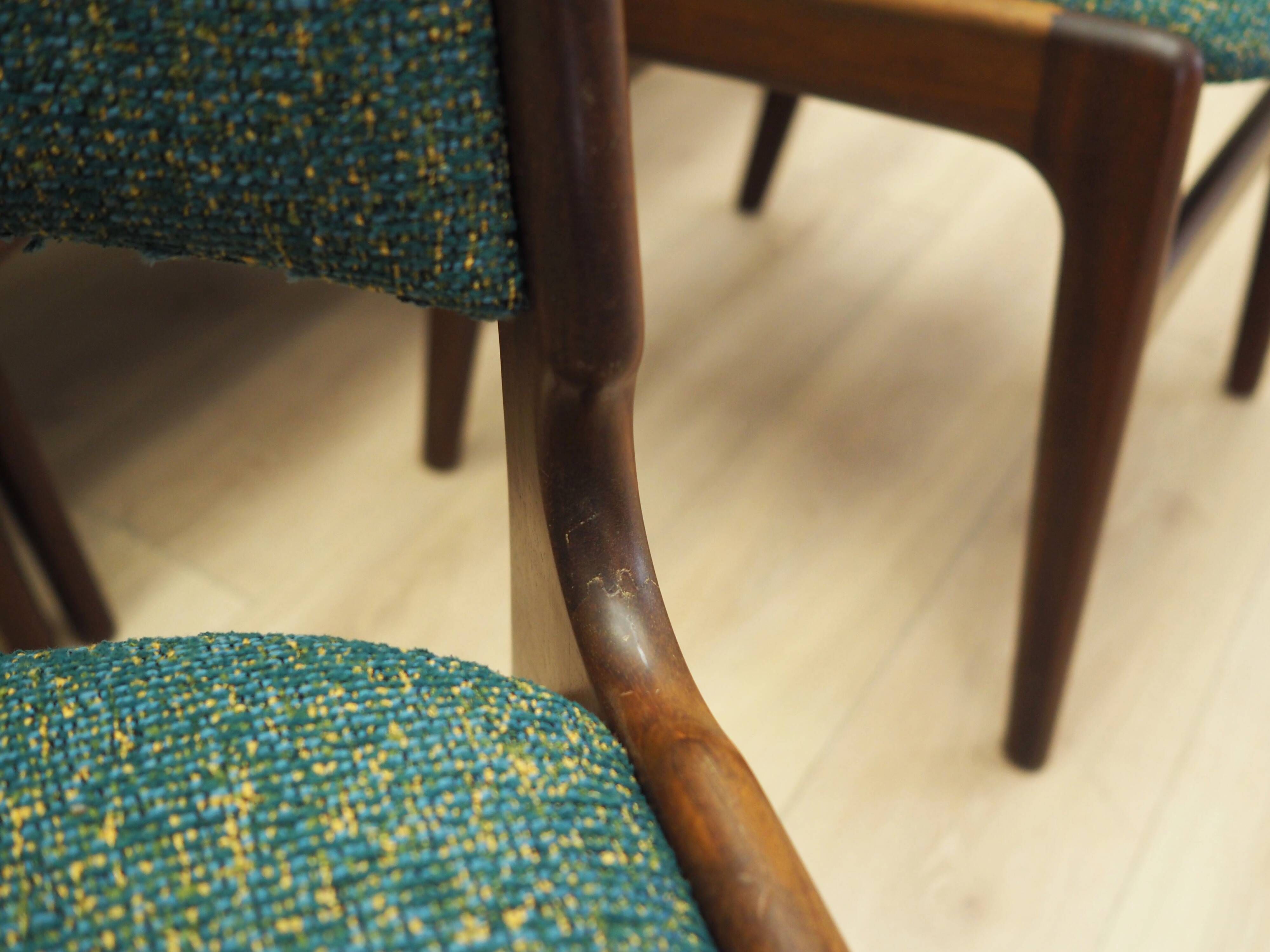 Set of six mahogany chairs, Danish design, 1970s, designer: Henning Kjærnul
