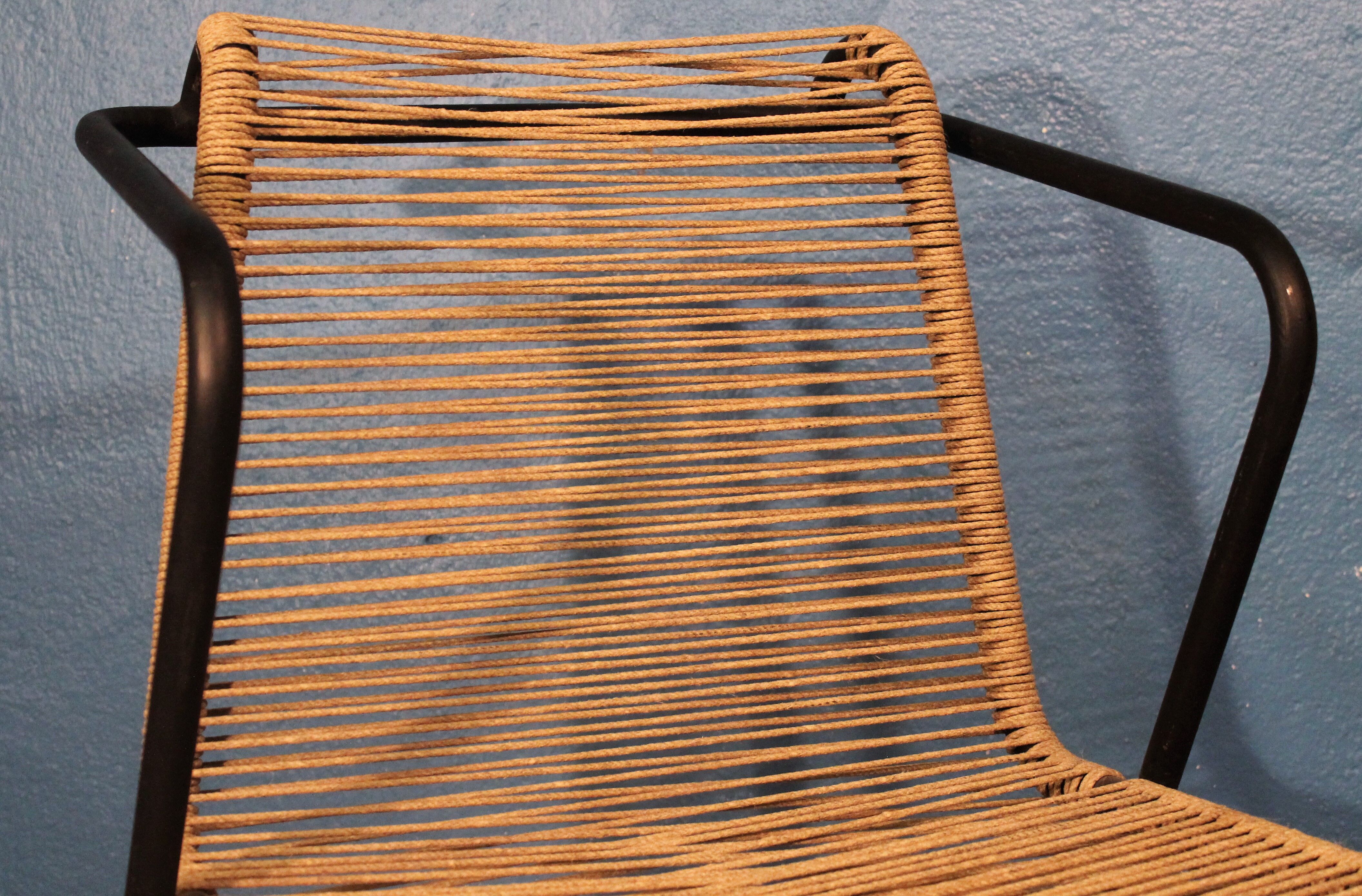 Metal & rope chair 1950