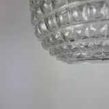 Crystal glass pendant lamp by Peill & Putzler 1960