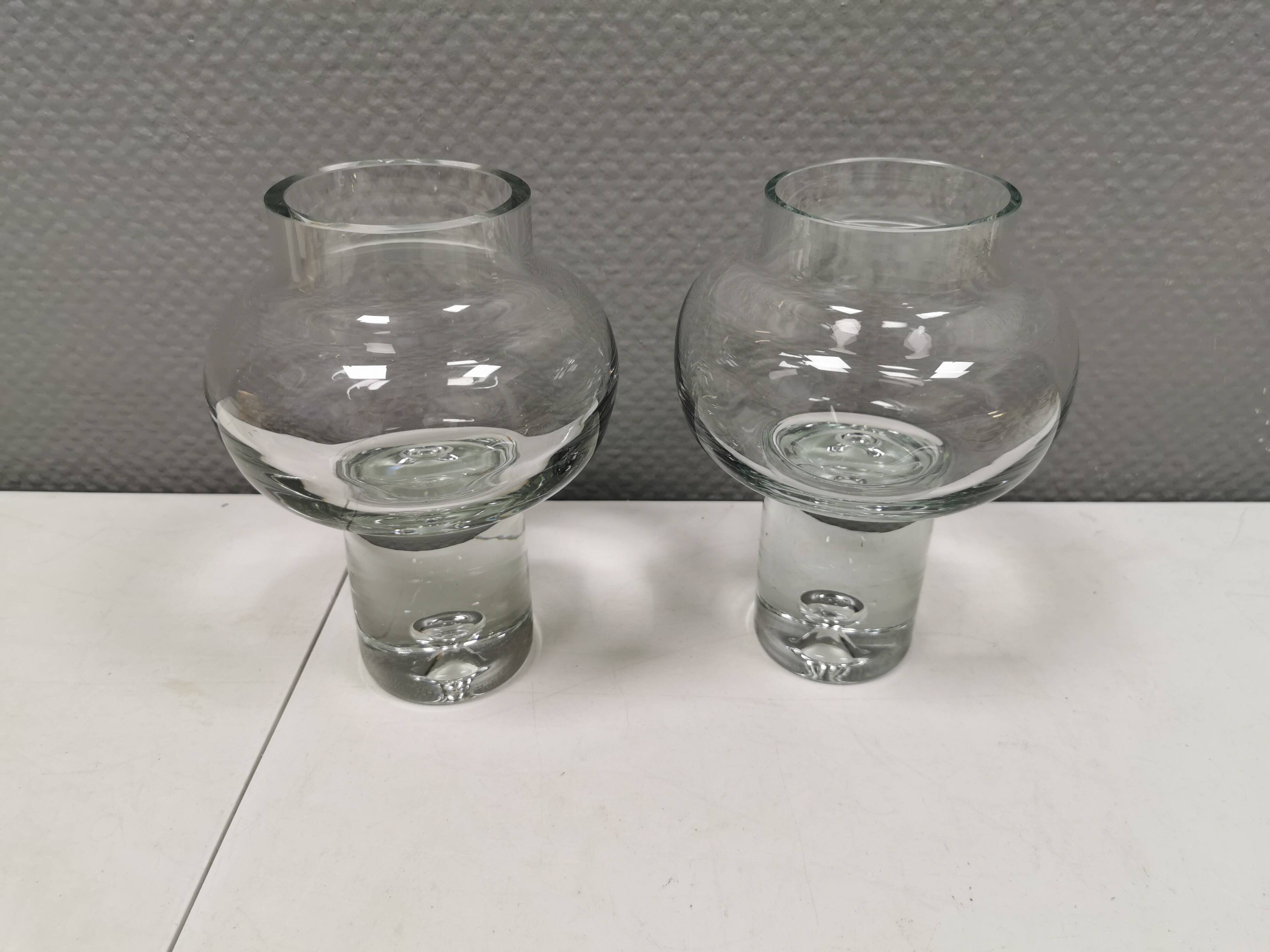 Two crystal glass vases from Polish Krosno glass