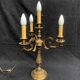 Vintage French Bronze and Brass Table Lamp: Louis XVI Style, 4-Branch C1950