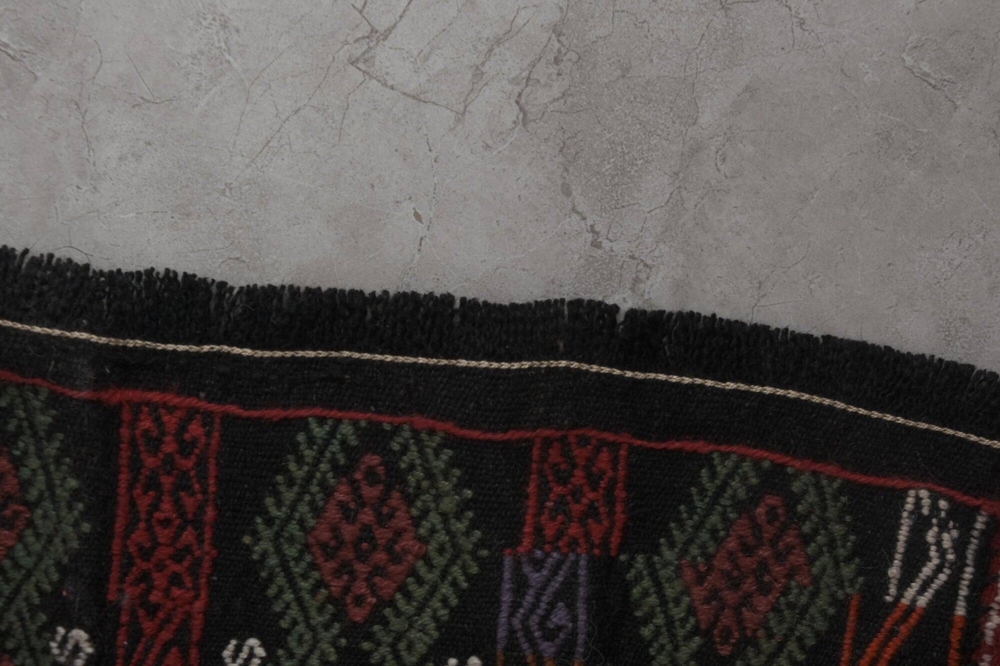 Vintage Turkish hallway rug 123x435 cm