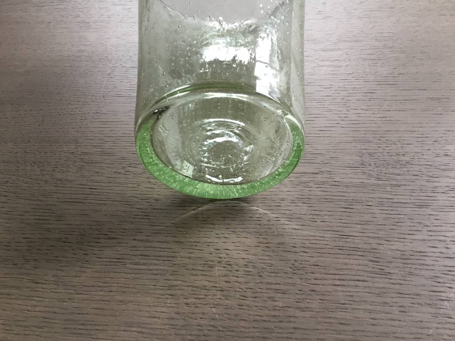 Handcrafted bubbled glass vase