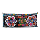 Housse de coussin brodée vintage 119x61 cm