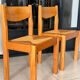 Pair of solid elm chairs with straw – Maison Regain, here